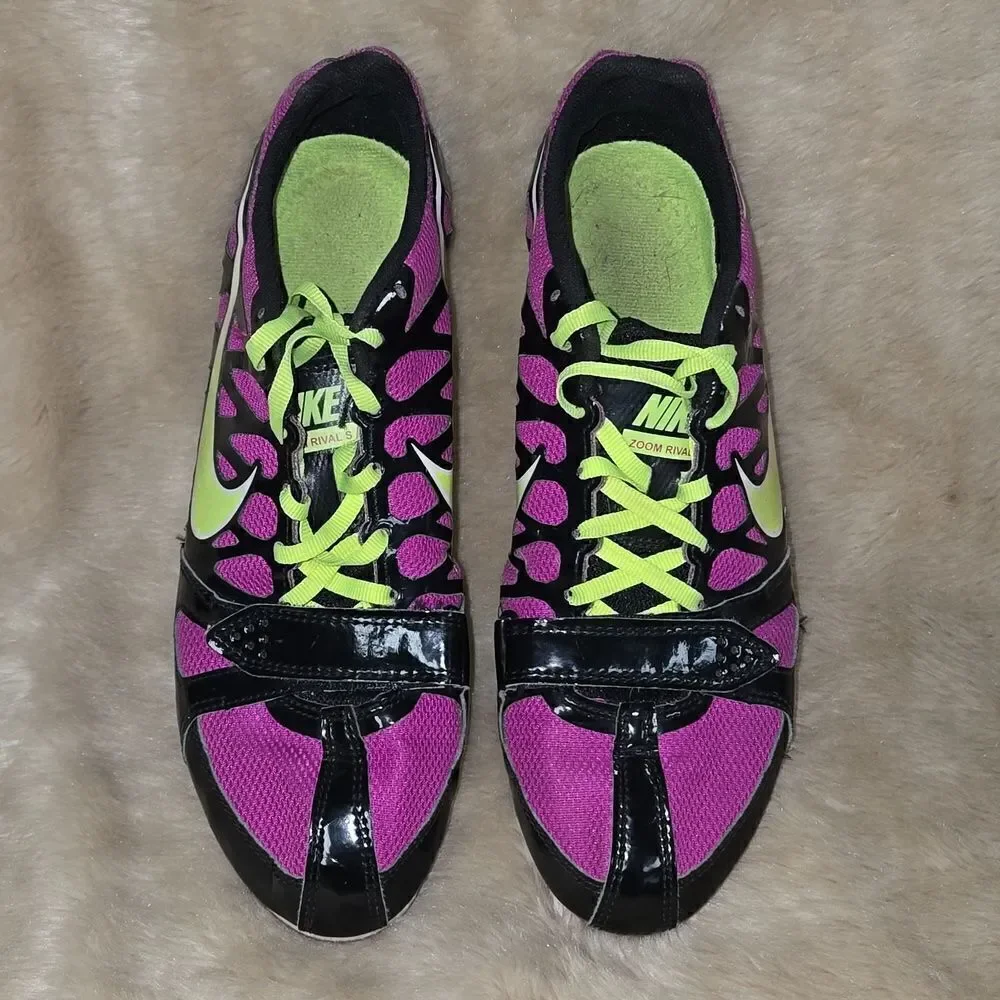 NIKE ZOOM RIVAL S TRACK AND FIELD SPRINT CLEAT SHOES, SIZE 9